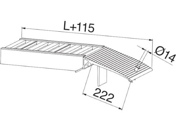 extra langes auflager der avs 80 auffahrrampe