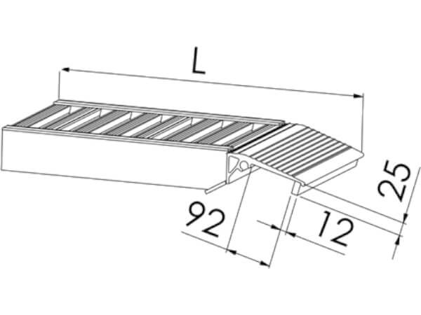 stirnseitig einhaengbares auflager der avs 80 auffahrrampe