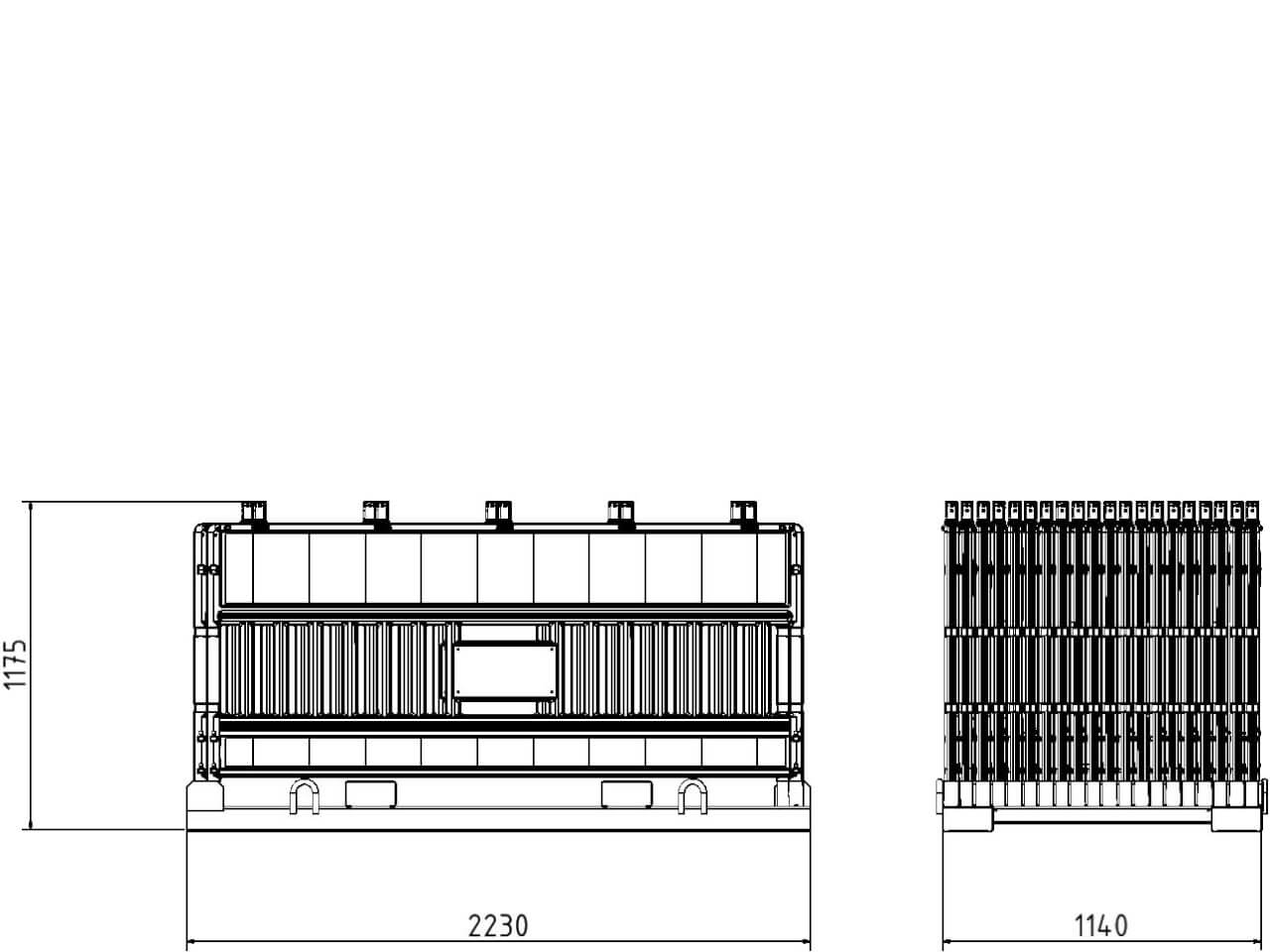 technische zeichnung vom schake schrankenzaun-set 33620ka-32000