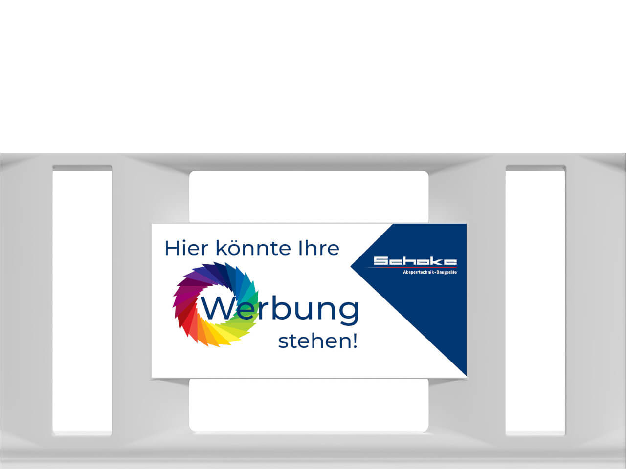 werbeflaeche fuer logo am schrankenzaun 33420k