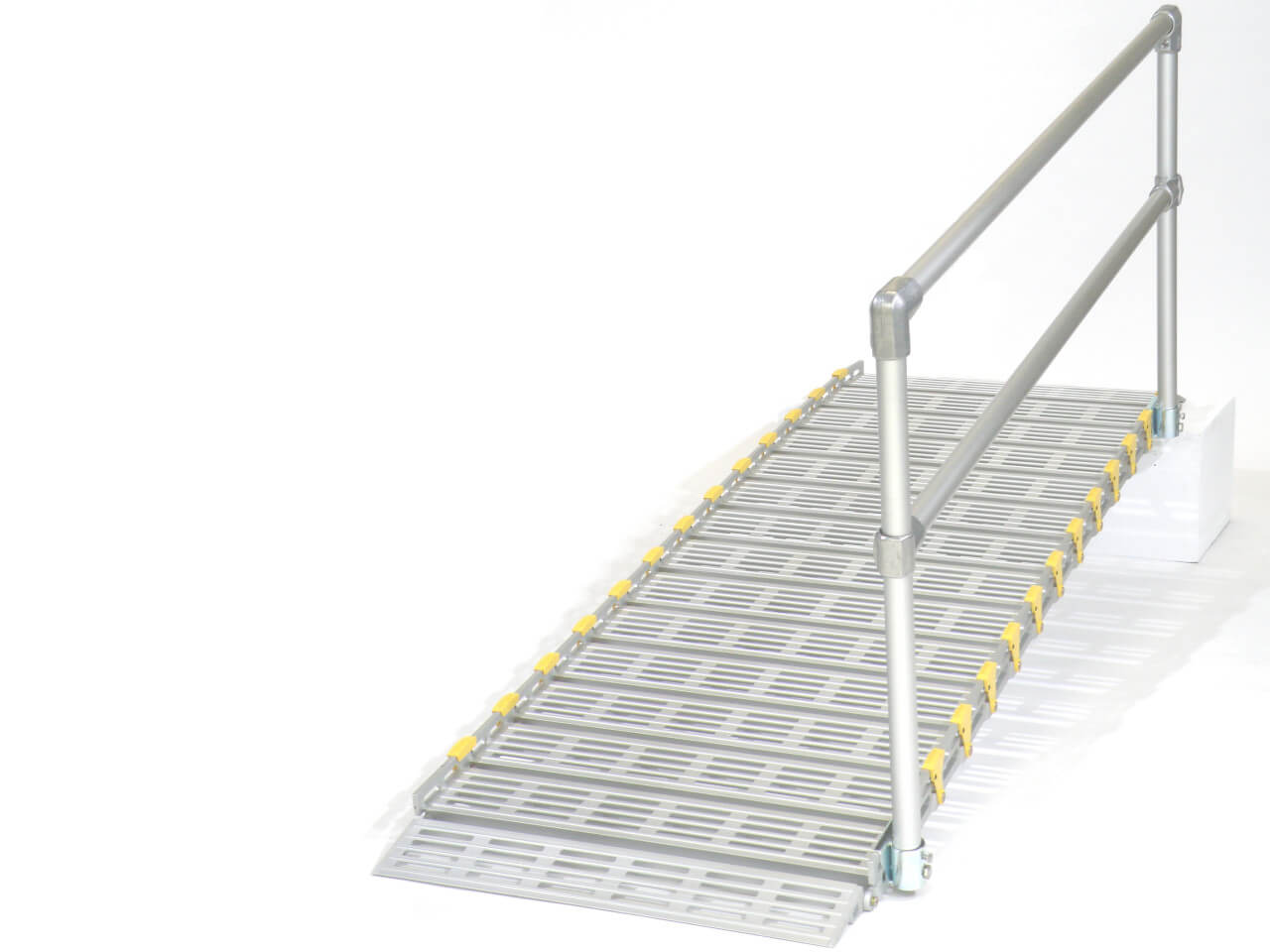 roll-a-ramp rollstuhlrampe mit einseitigen gelaender