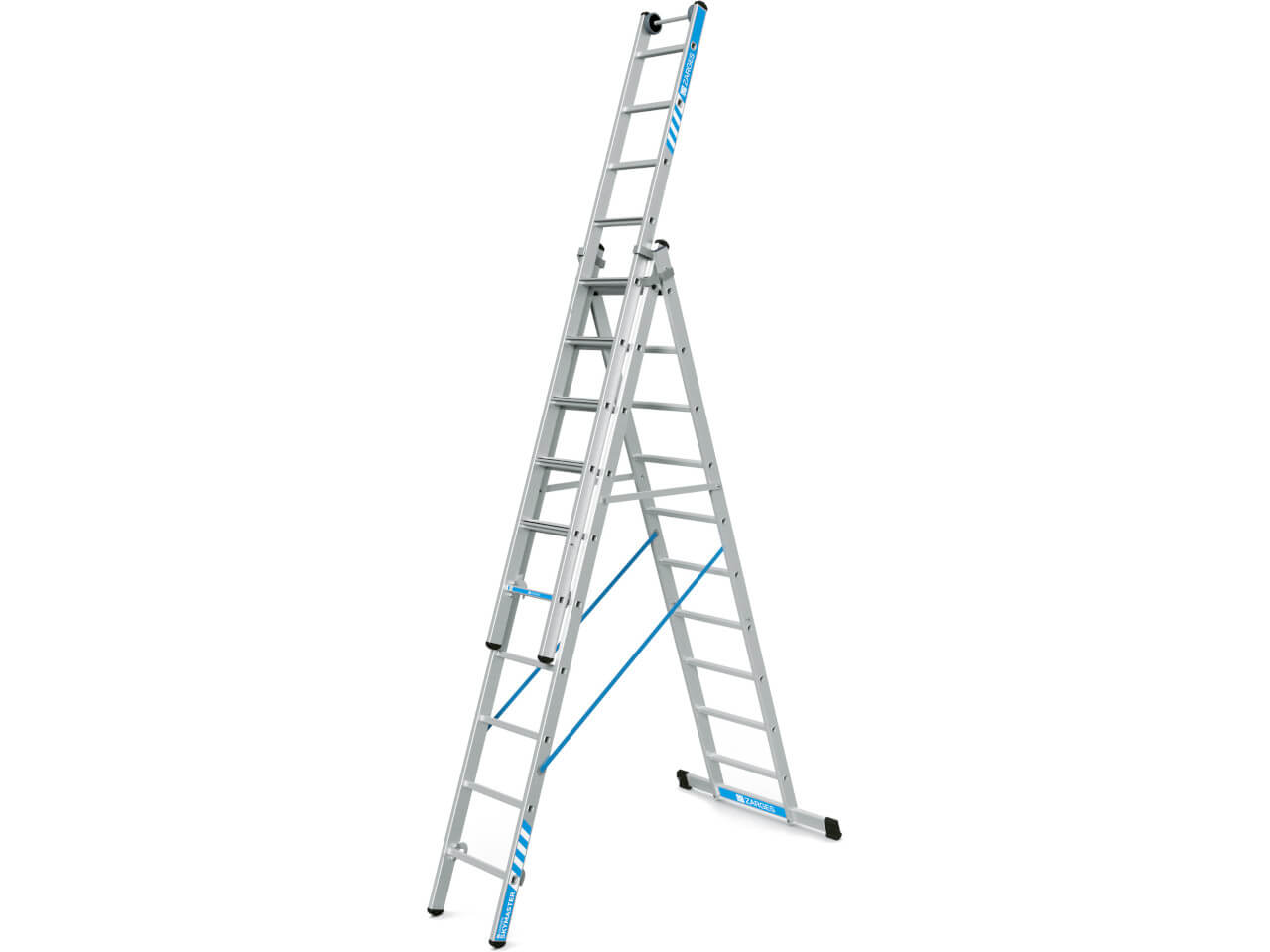 41579 - 3x10 stufen mehrzweckleiter 3-teilig aus aluminium