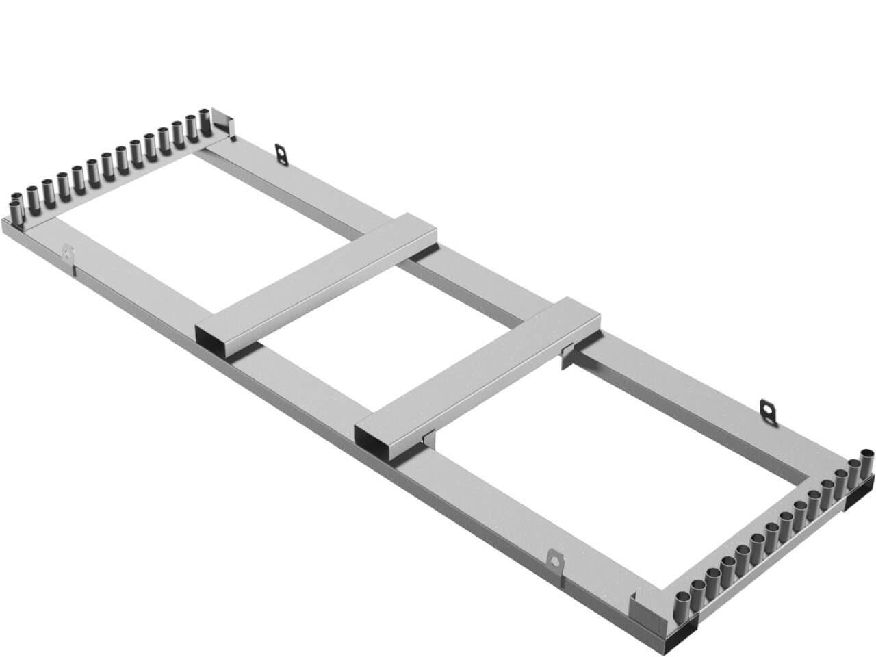 transport und lagerung von 29 stueck bauzaun mithilfe der traverse 3b211