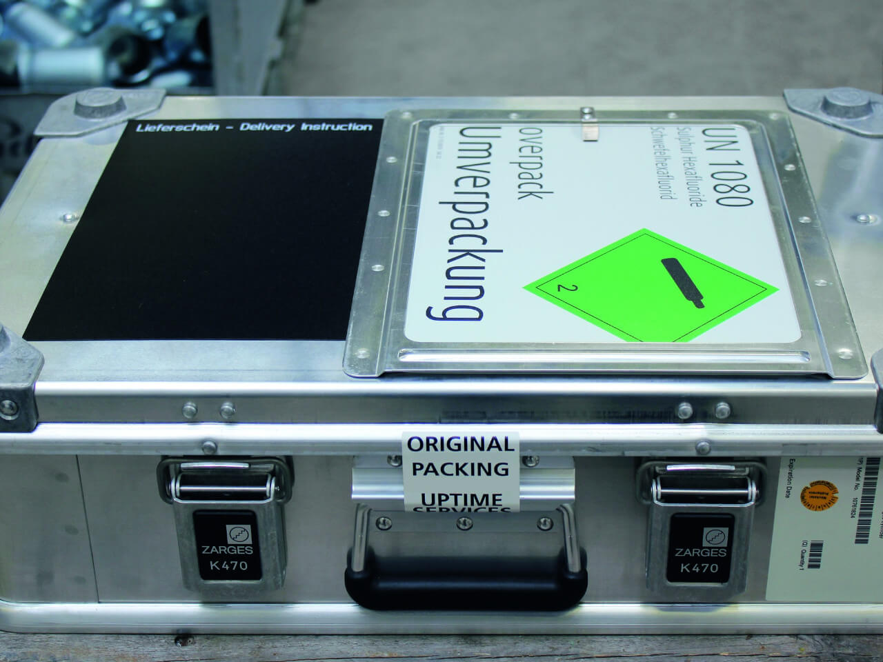 40810 - zarges universalkiste mit spezieller flaeche zur anbringung von lieferscheinen