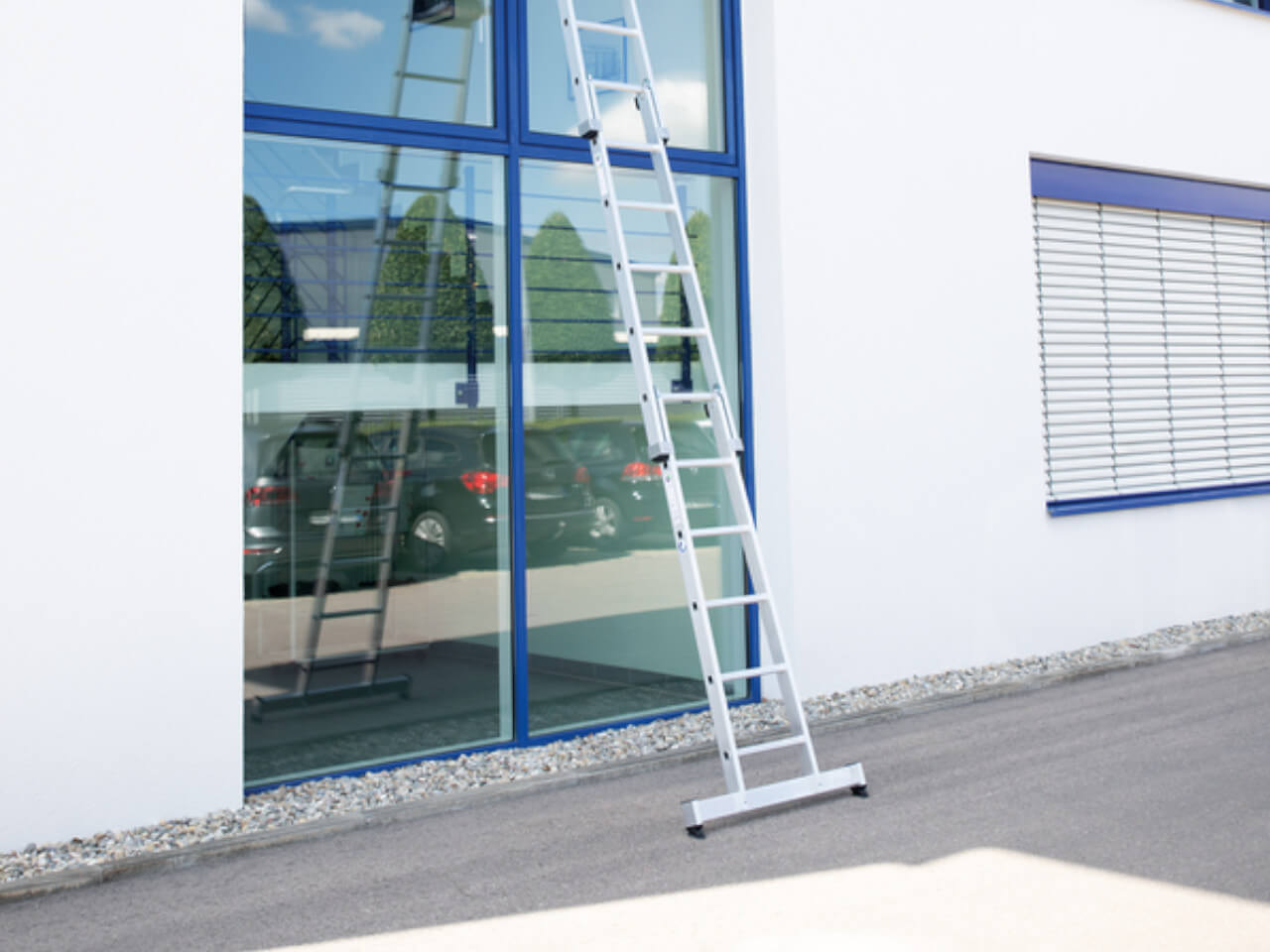 munk glasreinigerleiter unterteil mit integrierter nivello traverse