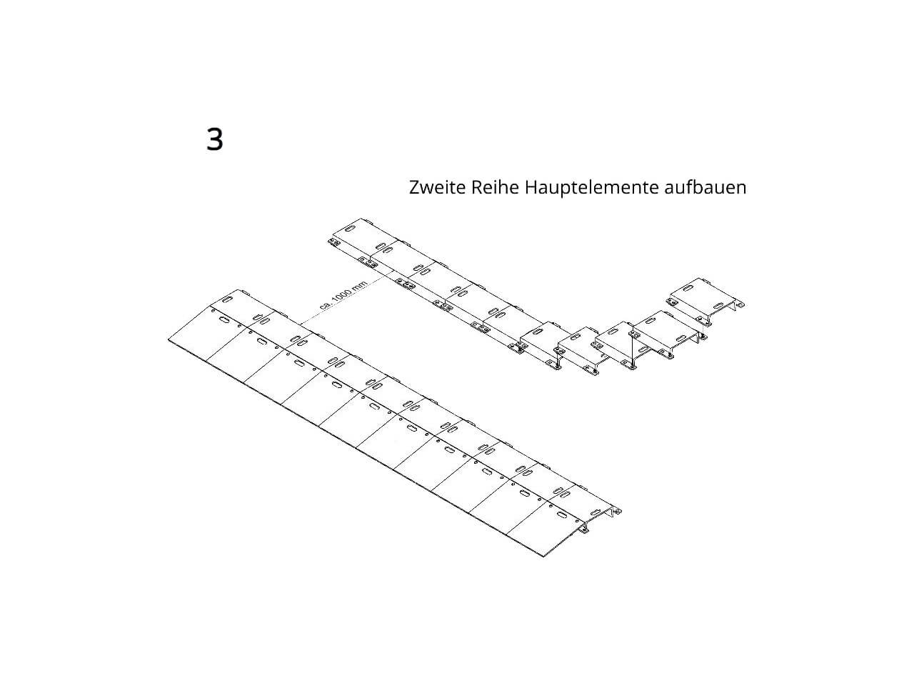 schake verbindungselement aufbau vom schlauchbruecken und kabelbruecken set 33931