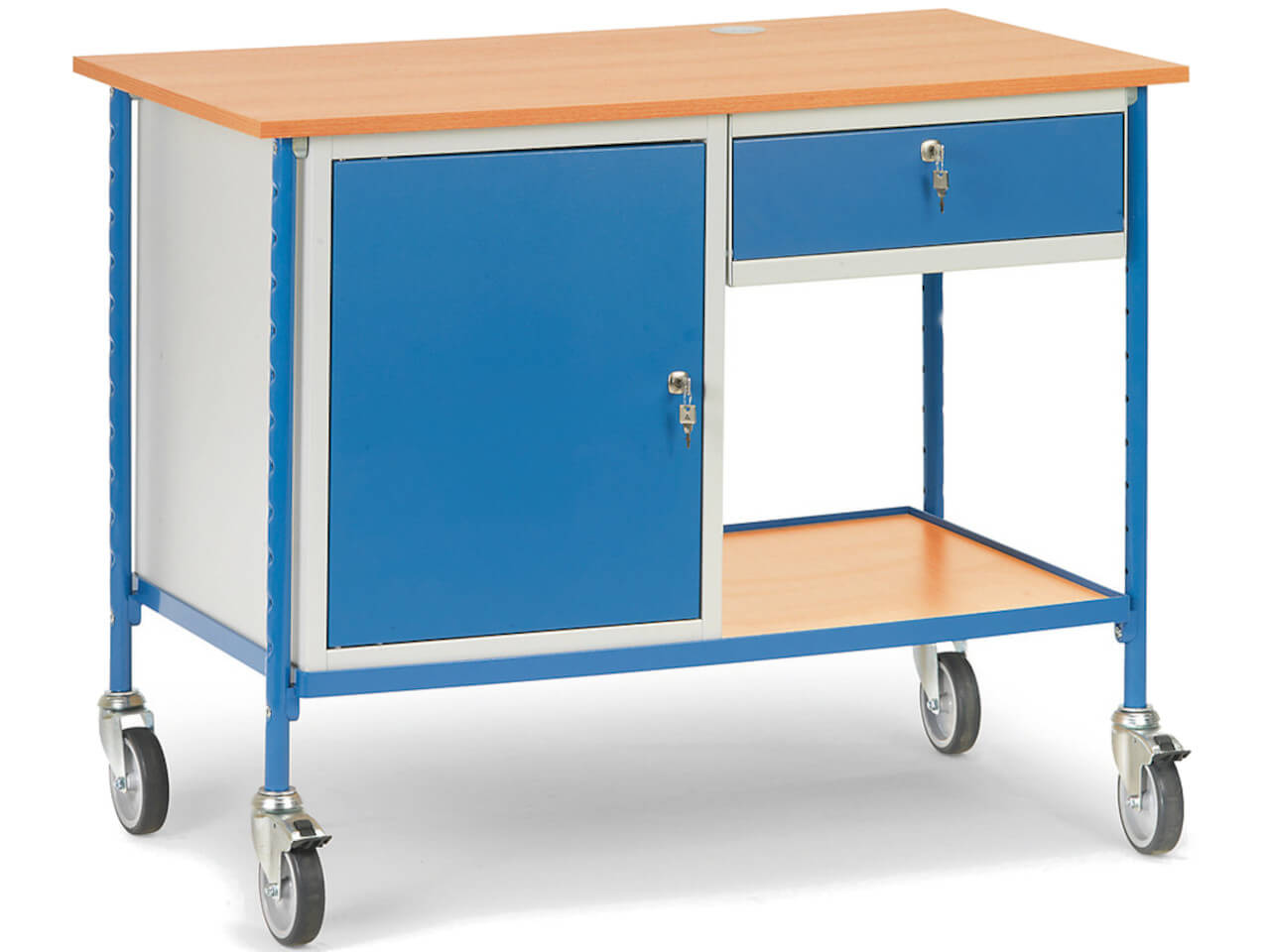 fetra rolltisch 5866 inklusive schrankfach und schublade