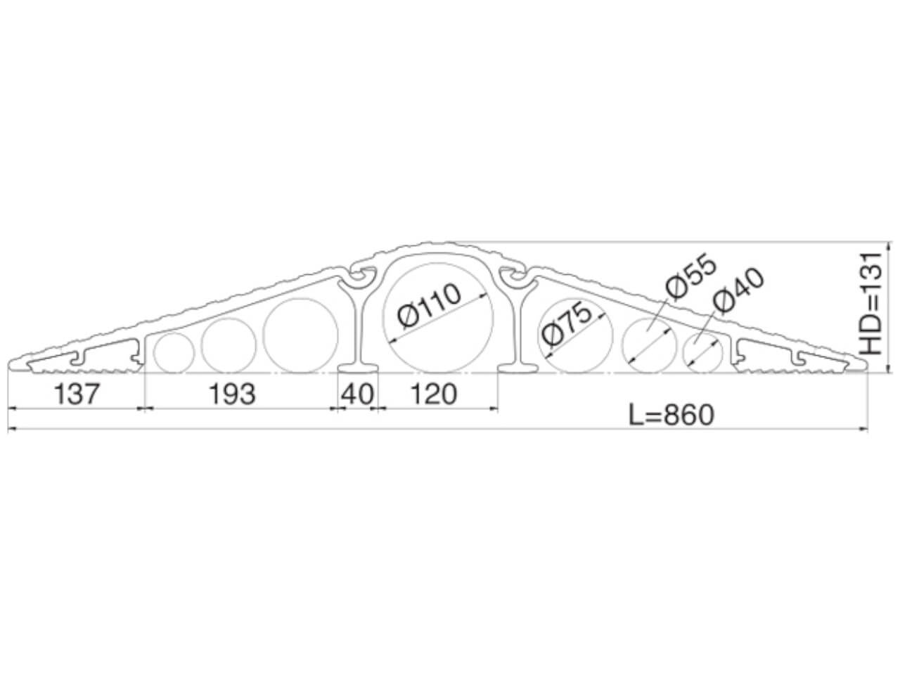 skr schlauchbruecke fuer einen grossen schlauch bis 110 mm durchmesser