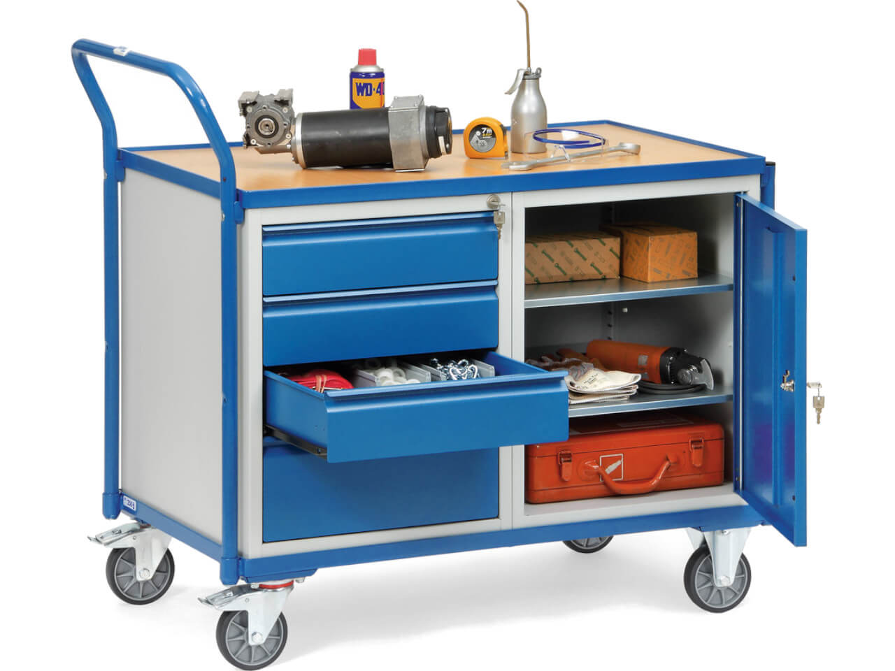 2635 werkstattwagen im einsatz als lager- und transportwagen und als arbeitsplatte