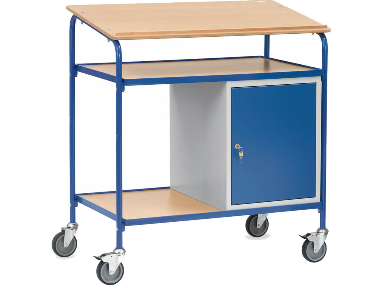 fetra 5838 breites rollpult mit stahlschrank