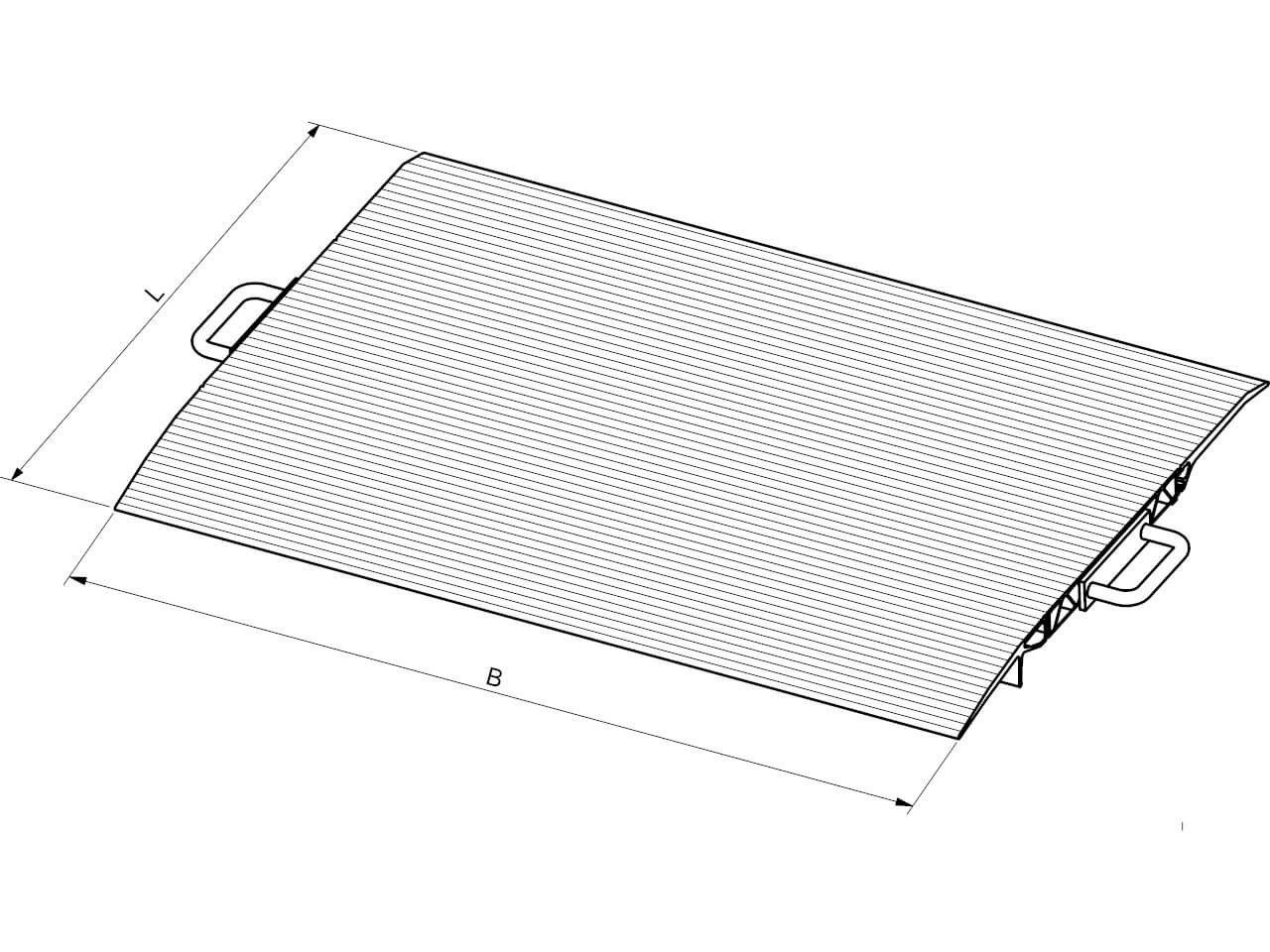 technische zeichnung einer hfb ueberladebruecke von altec