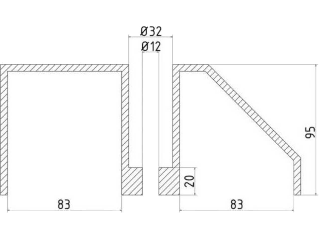 technische daten einer 3393-101 leitschwelle von schake