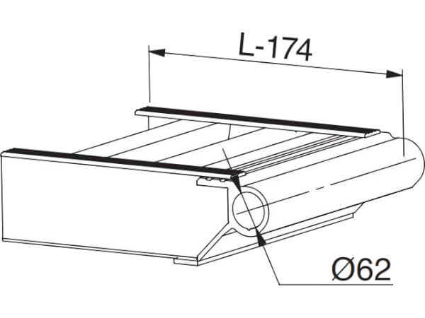 rohrauflager mit durchmesser von 62 mm zur festen installation von avss rampen