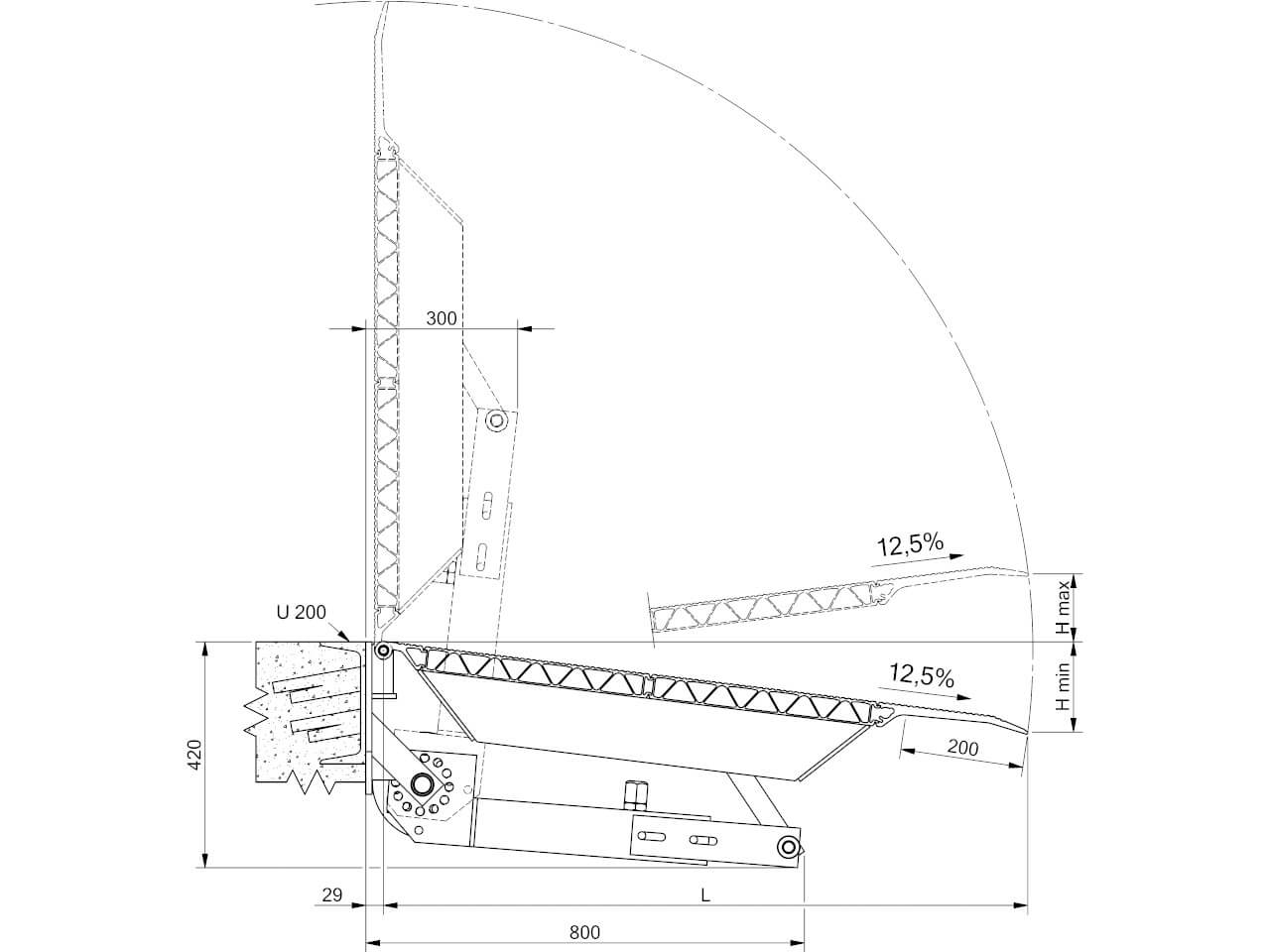 stationaere fba ueberladebruecke aus alu von altec