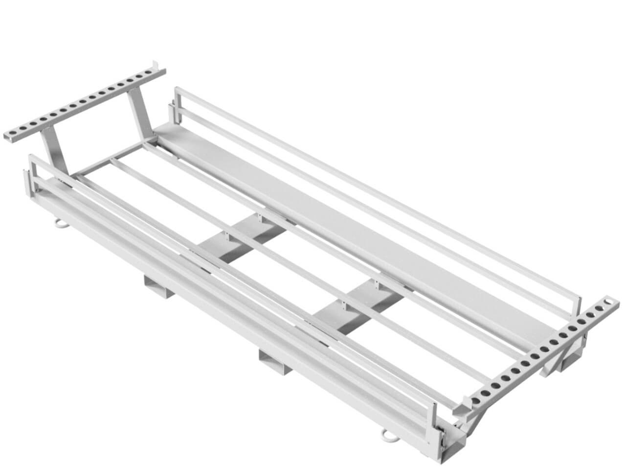 transport und lager traverse 3b212t mitfassung fuer 30 bauzaeune und 30 fussplatten