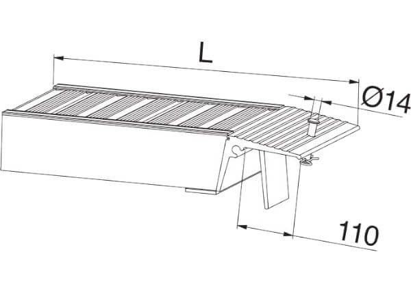 standard auflager einer avsv 80 auffahrrampe fuer vollgummibereifung