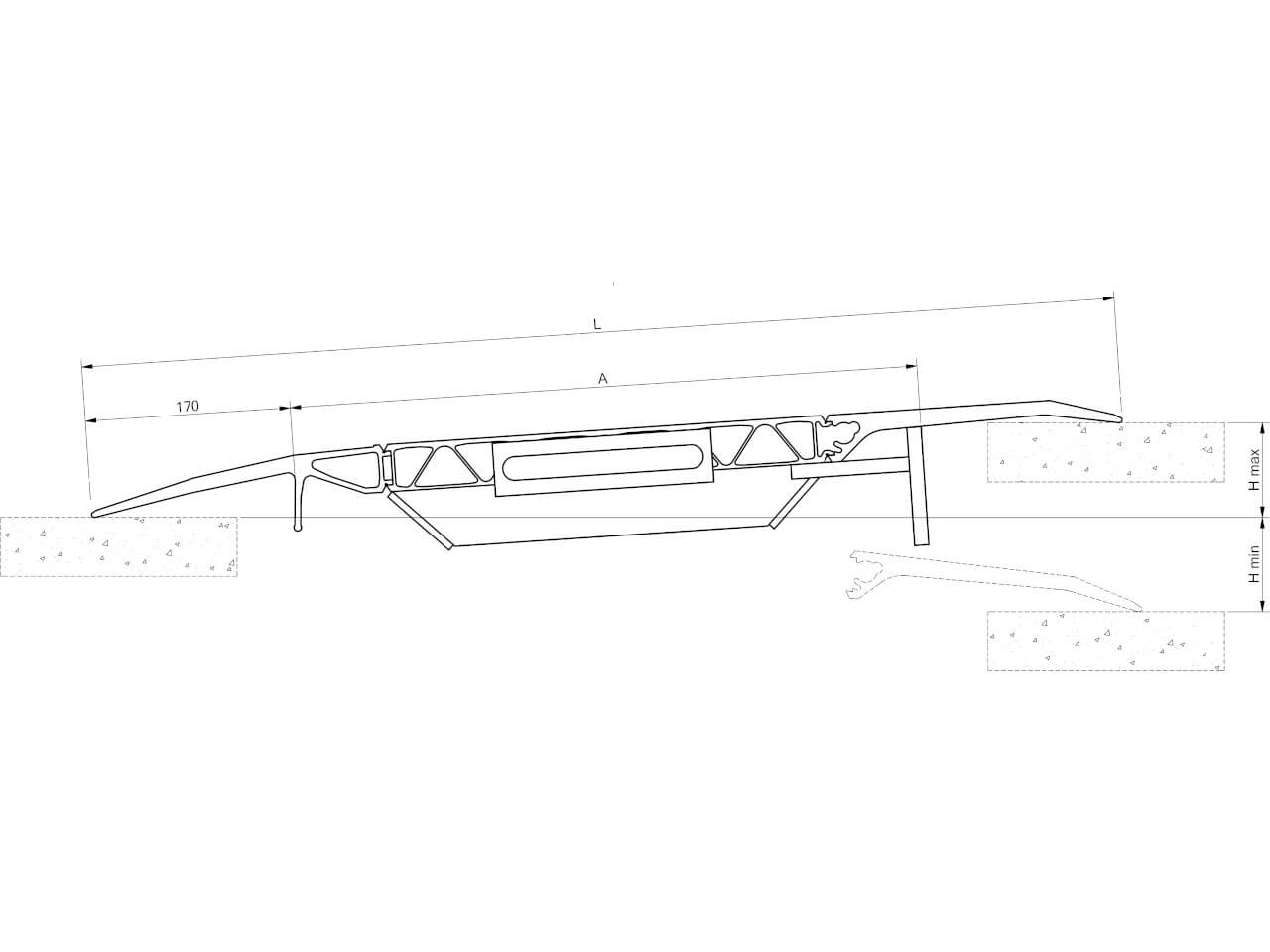 Überladebrücke HFB 625x1.250 mm