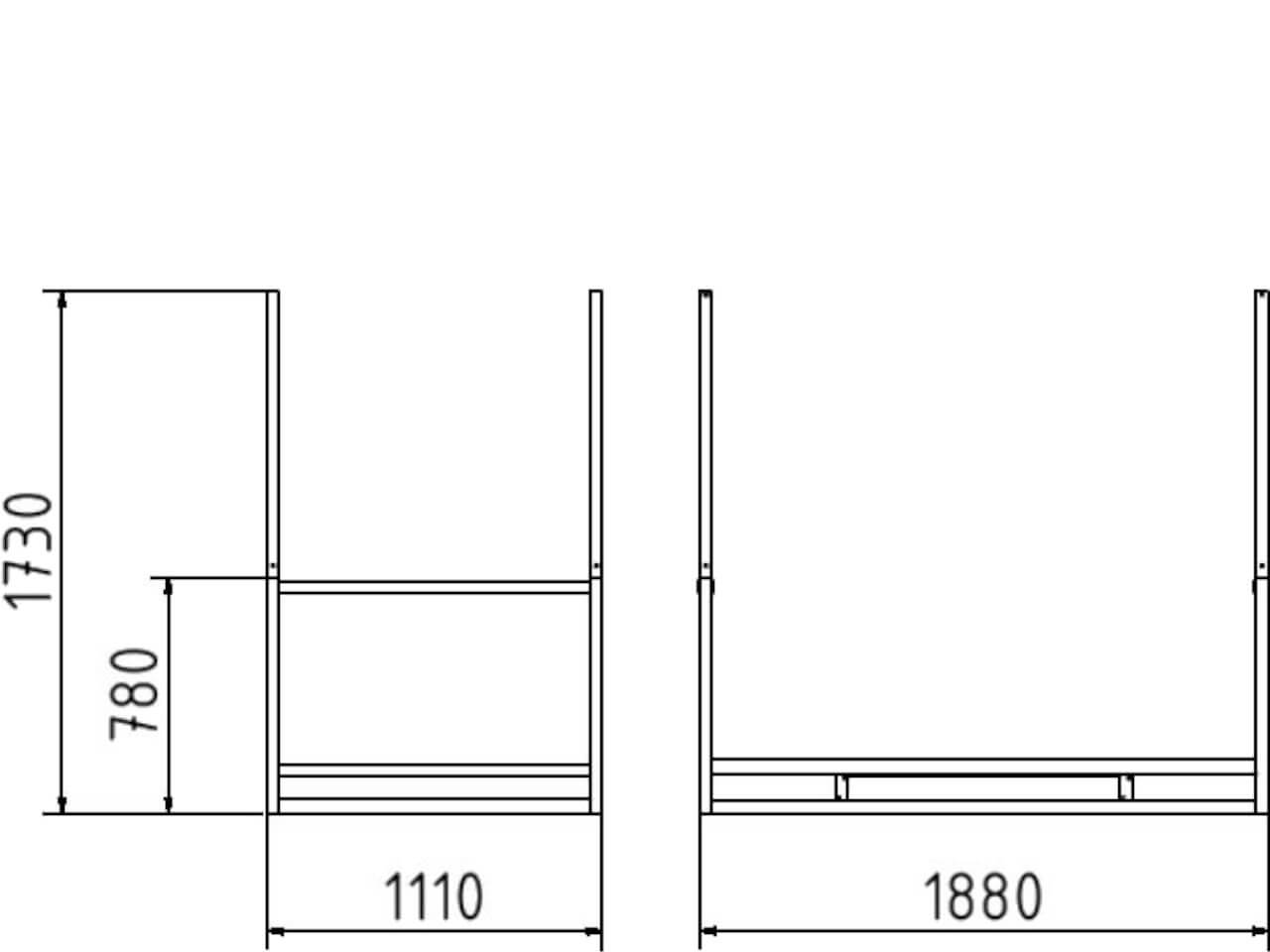 technische zeichnung einer 3b219v schake palette fuer absperrschrankengitter und fussplatten