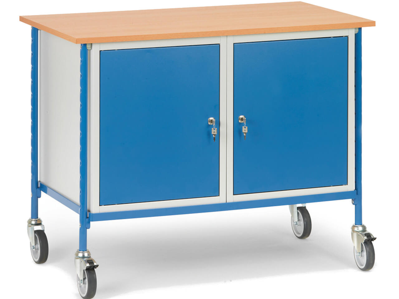 fetra rolltisch 5868 mit 2 schrankfaecher