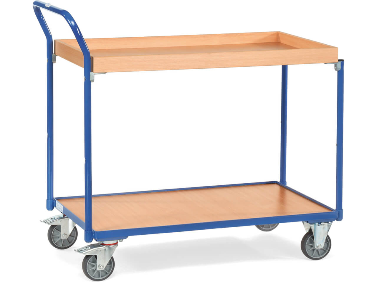 fetra tischwagen 3740 mit oberer holzkasten-etage