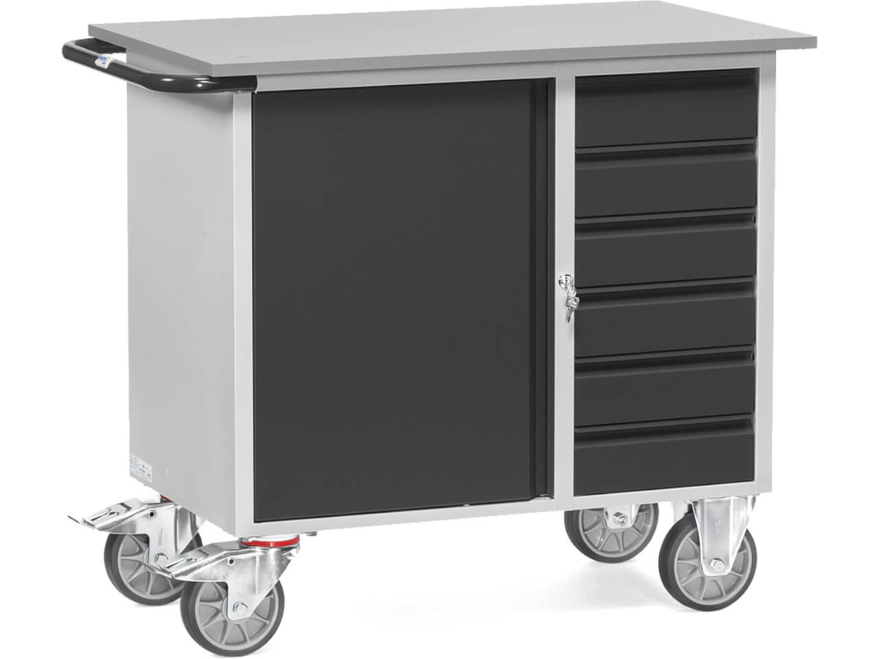 2450-7016 fetra werkstattwagen mit 1 tuer und 6 schubladen