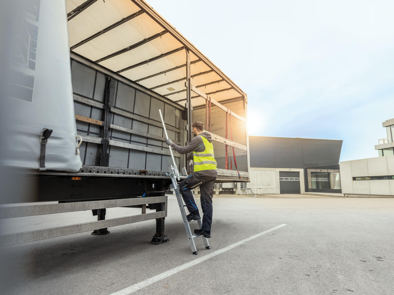 munk stufen anlegeleiter lkw zum einstieg