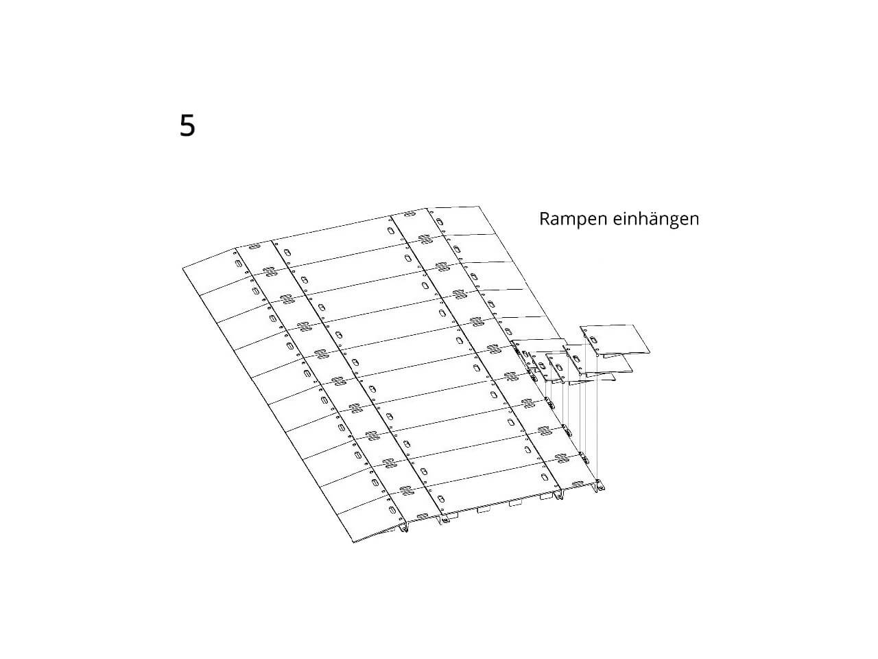 skizze einer grossen schlauchbruecke kabelbruecke 33931 mit aufbau-anleitung 