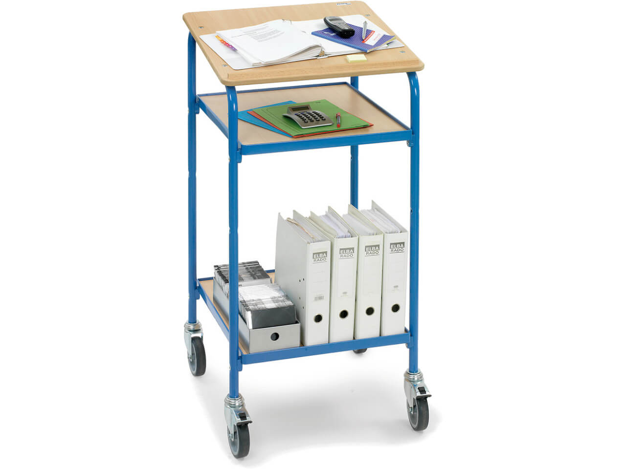 5834 blaues rollpult von fetra