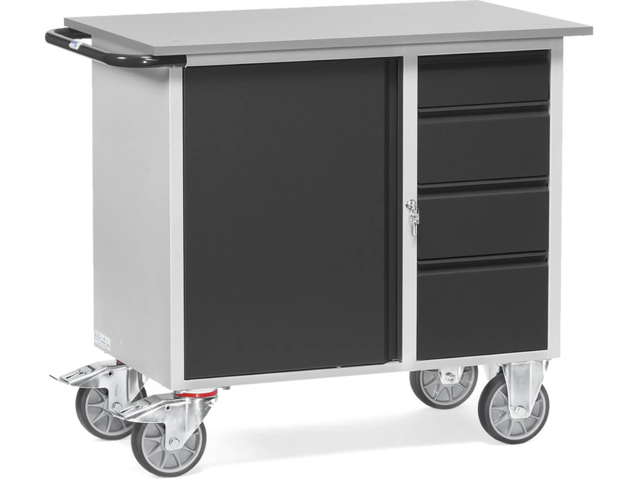 2452-7016 fetra werkstattwagen mit 4 schubladen und einer grossen tuer