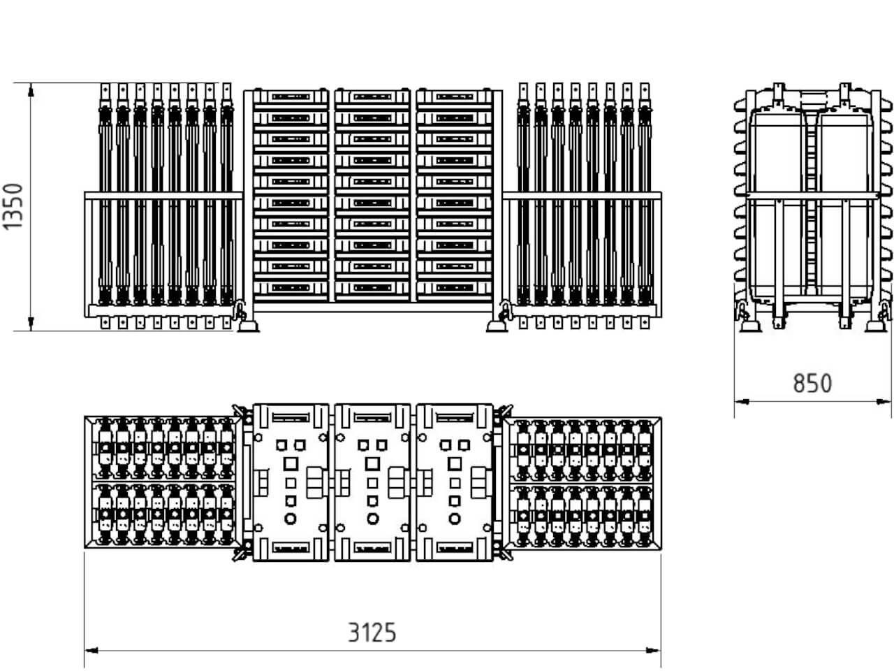 technische zeichnung vom schake leitbaken set 36055-set1